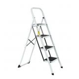 4-STEP IRON FOLDING STEP STOOL LADDER 330 LBS. LOA