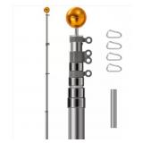 EXTRA THICK 25 FT. ALUMINUM TELESCOPING FLAGPOLE