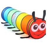MONCOLAND KIDS PLAY TUNNEL FOR TODDLERS, 6-FT COLO