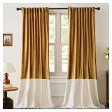 BULBUL VELVET CURTAINS FOR LIVING ROOM GOLD CREAM