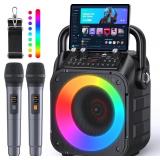KARAOKE MACHINE, PORTABLE BLUETOOTH SPEAKER WITH 2