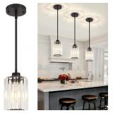 $140 3 PACK BLACK PENDANT LIGHTS KITCHEN ISLAND, M