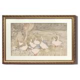 ARPEOTCY VINTAGE GOLD FRAMED LARGE WALL ART, FARMH