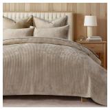 EVERGRACE VELVET QUILT SET KING SIZE, LUXURIOUS SO
