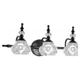 $110 VINTAGE BATHROOM VANITY LIGHT FIXTURE, 3 LIGH