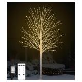 6FT LIGHTED BIRCH TREE, BIRCH TREE WITH 880 LED LI