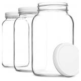 KITCHENTOOLZ SET OF 3 ONE GALLON LARGE GLASS JAR W