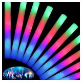 HONLYNE 46 PCS FOAM GLOW STICKS WITH 3 MODES COLOR