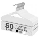 HANGERS 50 PACK,ULTRA-THIN PLASTIC CLOTHES HANGERS