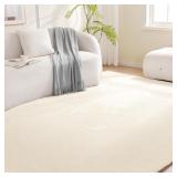 AMAZON BASICS FLUFFY WASHABLE AREA RUG, SHAGGY CAR