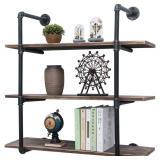 $116 INDUSTRIAL PIPE SHELVING WALL MOUNTED,36IN RU