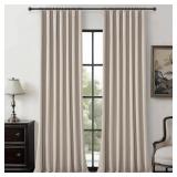 GREY FLAX EXTRA LONG FLOOR TO CEILING BLACKOUT CUR
