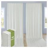 $128 10 PANELS 5X12FT IVORY BACKDROP CURTAINS FOR