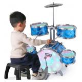 KIDS DRUM SET FOR TODDLERS WITH 5 JAZZ DRUM KIT &