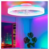 STERREN RGB CEILING FANS WITH LIGHTS, 20' SMART LE