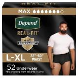 DEPEND REAL FIT ADULT DIAPERS, INCONTINENCE UNDERW