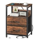 YOOBURE NIGHTSTAND WITH CHARGING STATION, SMALL NI