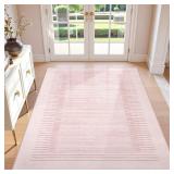 WONNITAR WASHABLE STRIPED LIVING ROOM AREA RUG 5X7