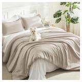 LITANIKA OATMEAL COMFORTER KING SIZE, 3 PIECES LIG