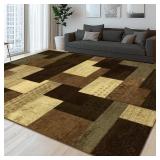 MODERN GEOMETRIC PATCHWORK INDOOR AREA RUG FOR LIV