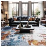 AREA RUG 5X7 WASHABLE RUGS MODERN ABSTRACT AREA RU
