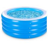 INFLATABLE SWIMMING POOL, 70'X30' LARGE DEEP ROUND