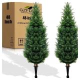 4FT ARTIFICIAL CEDAR TOPIARY TREES (2-PACK) - UV R