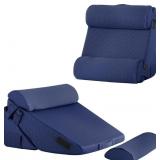 BEDLUXE ADJUSTABLE 4PCS BED WEDGE PILLOW SET, MEMO