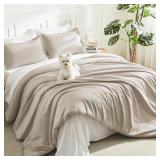 LITANIKA OATMEAL COMFORTER KING SIZE, 3 PIECES LIG
