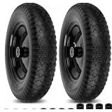 4.80/4.00-8' FLAT FREE WHEELBARROW TIRES AND WHEEL