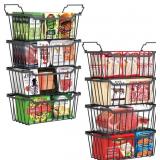 SUNALLY FREEZER ORGANIZER BINS, 8 PACK STACKABLE C