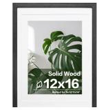 EGOFINE 12X16 PICTURE FRAME MADE OF SOLID WOOD WIT