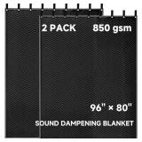 2 PACK LARGE SOUND DAMPENING BLANKETS - 96' X 80'