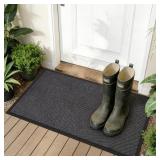 16 32 INCH GREY DOOR MAT FOR INDOOR OUTDOOR, EASY