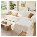 SECTIONAL COUCH COVERS, 2 PIECES WASHABLE L SHAPED
