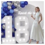 JOYMUSE 4FT 18 MARQUEE NUMBERS, LARGE LIGHT UP NUM