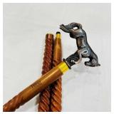 HANDMADE SOLID BRASS HEAD HANDLE VINTAGE STYLE ANT