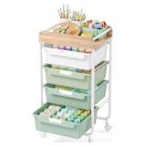 ROLLING CRAFT STORAGE CART WITH 4 DRAWERS,UTILITY