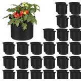 50 PACK 10 GALLON PLANT GROW BAGS, HEAVY DUTY AERA