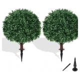GROOY ARTIFICIAL BOXWOOD TOPIARY BALL TREE WITH GR