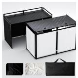 $260 PORTABLE DJ BOOTH TABLE,56'X28' FOLDABLE DJ T