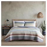 EDDIE BAUER - TWIN QUILT SET, COTTON REVERSIBLE BE
