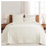 $153 LEVTEX HOME CROSS STITCH REVERSIBLE QUEEN BED