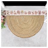 CHARDIN HOME HAND WOVEN NATURAL JUTE BRAIDED RUG -