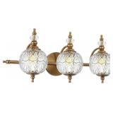 $120 BRUSHED ANTIQUE BRASS BATHROOM VANITY LIGHT F