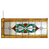 $204 YOGOART LARGE TIFFANY STYLE STAINED GLASS WIN