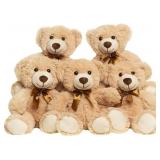 TEDDY BEARS BULK 5 PACKS 13.5 INCHES SMALL STUFFED
