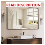 BRUSHED NICKEL 28X36 INCH METAL FRAMED MIRROR FOR