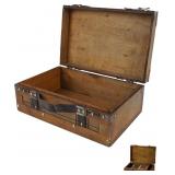 VINTAGE SUITCASE, DISTRESSED WOOD BRIDAL TRUNK WIT