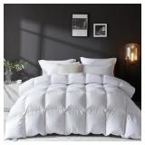 L LOVSOUL GOOSE FEATHER DOWN FIBER COMFORTER QUEEN